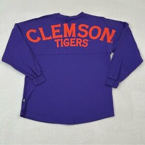 Clemson Tigers Purple Venley Spirit Jersey Longsleeve Shirt Women’s Oversized S